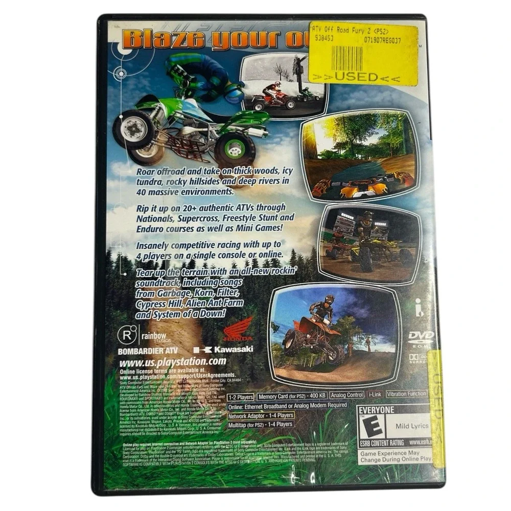ATV Offroad Fury 2 MX Vs ATV PS2 PlayStation 2 Video Game Bundle Lot of 2